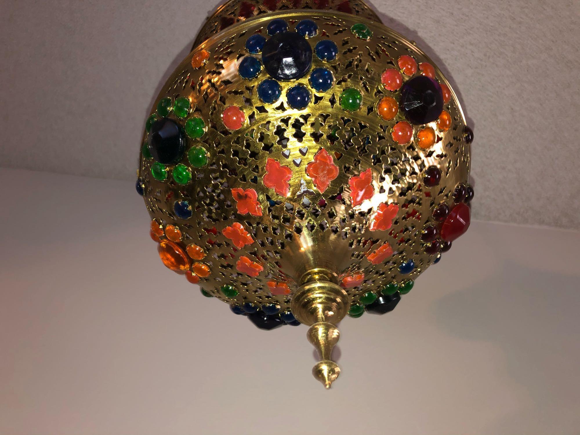 Pair of Turkish Hungary Brass Lamps