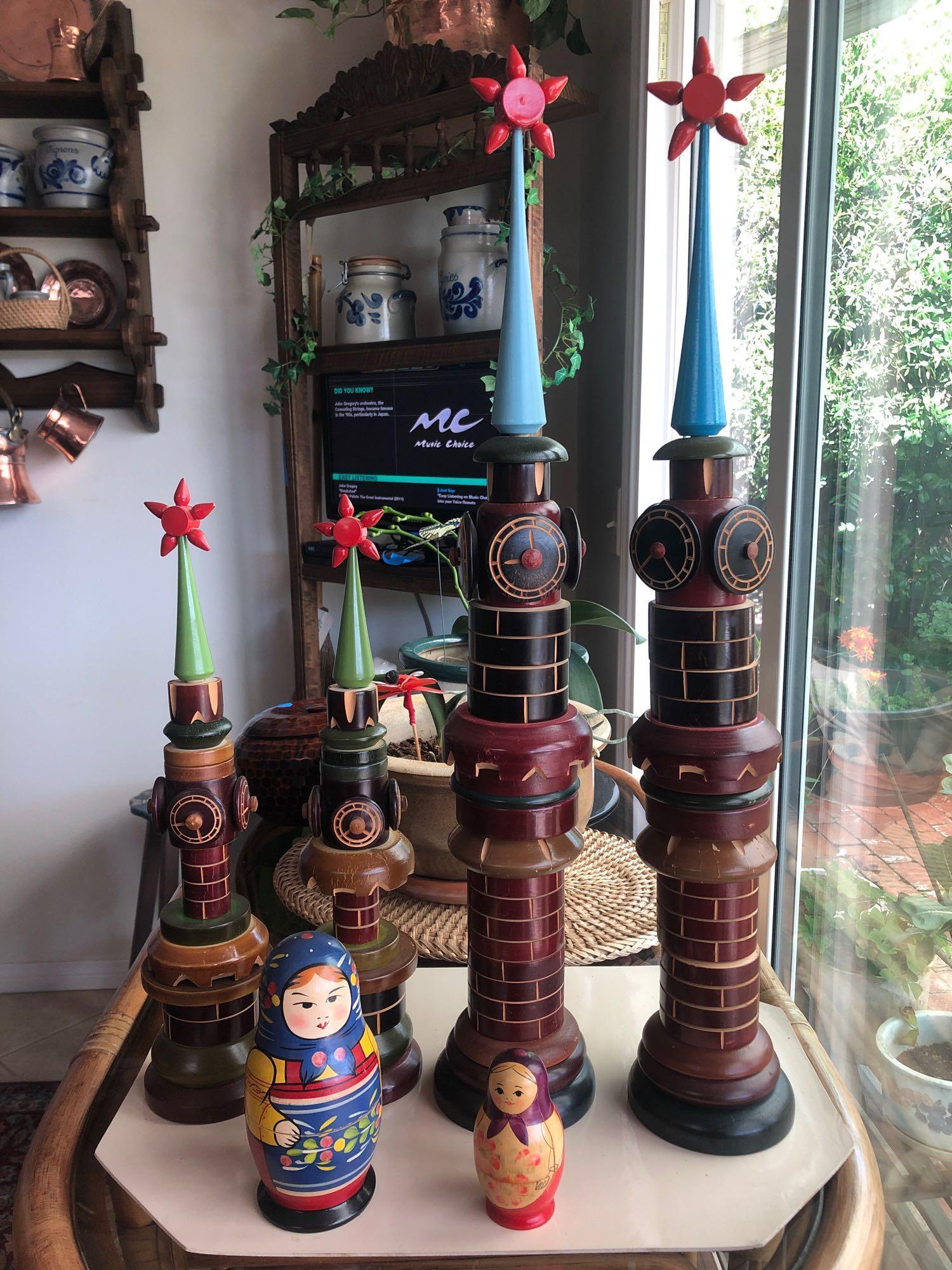 Russian Toys, Kremlin Towers, Nesting Dolls