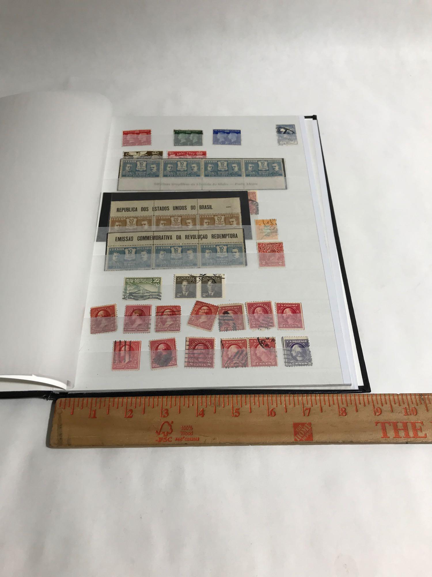 Stamp Book Full of Loose Stamps
