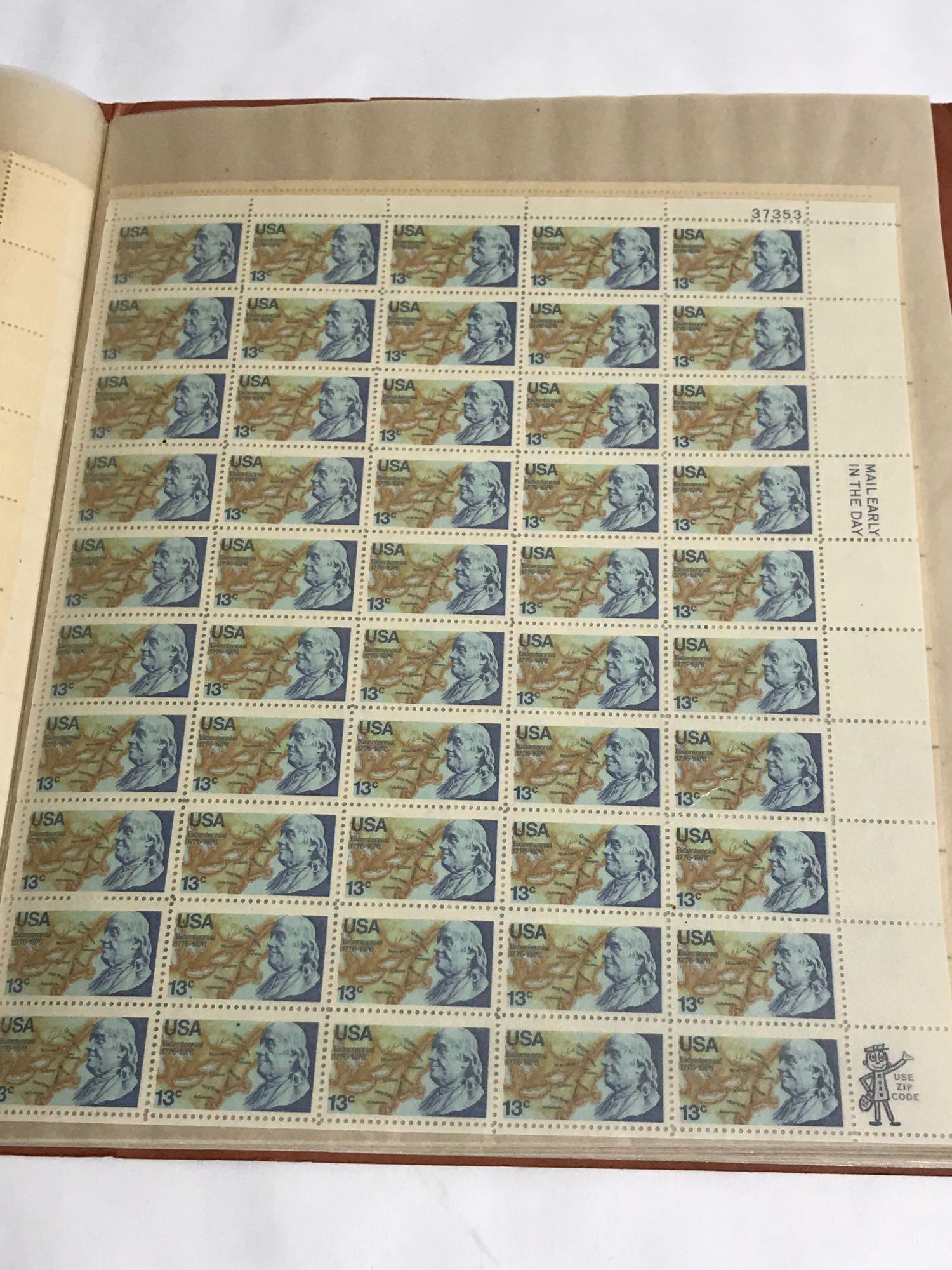 Book of 19 Uncut Stamp Block Sheets