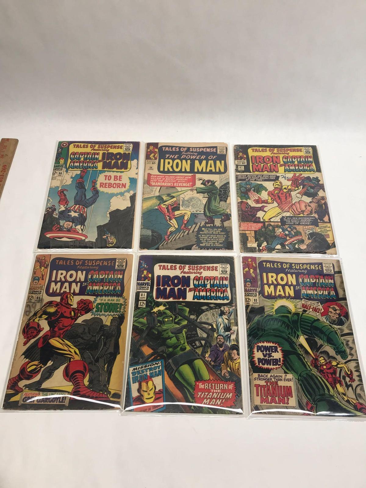 1960s Captain America Iron Man Comics 6 Units