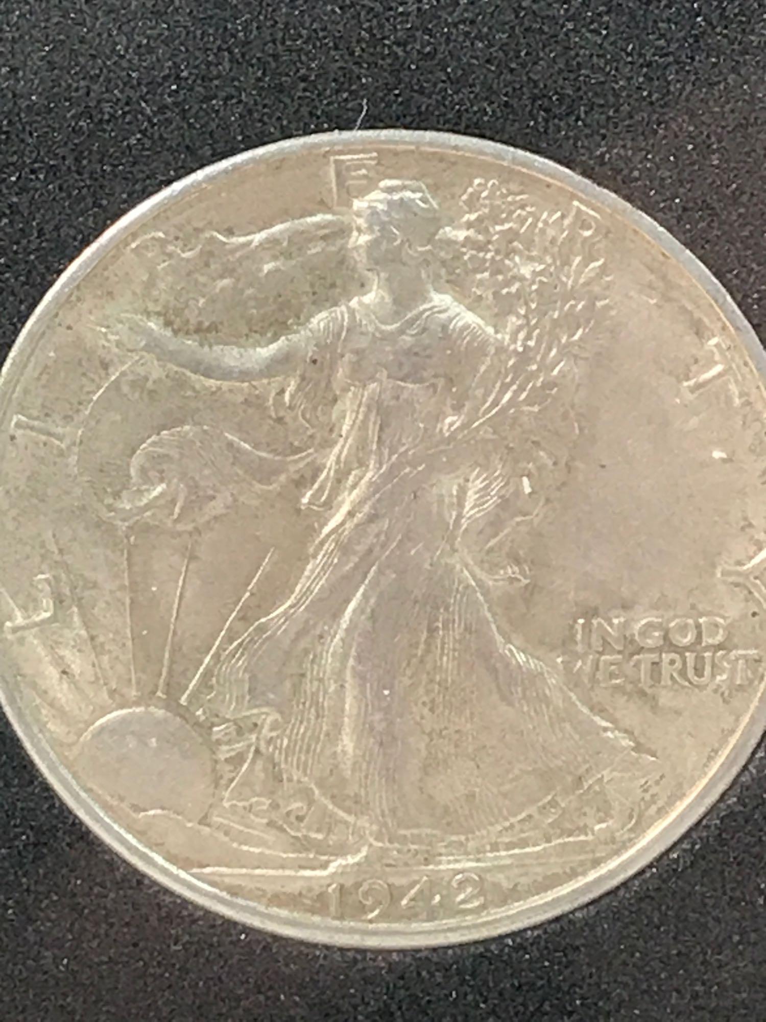 1942-D Walking Liberty Half Dollar