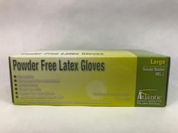 Box of 100 Units Powder Free Latex Gloves Size Large