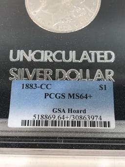 1883-CC PCGS MS64+ GSA Hoard Morgan Silver Dollar