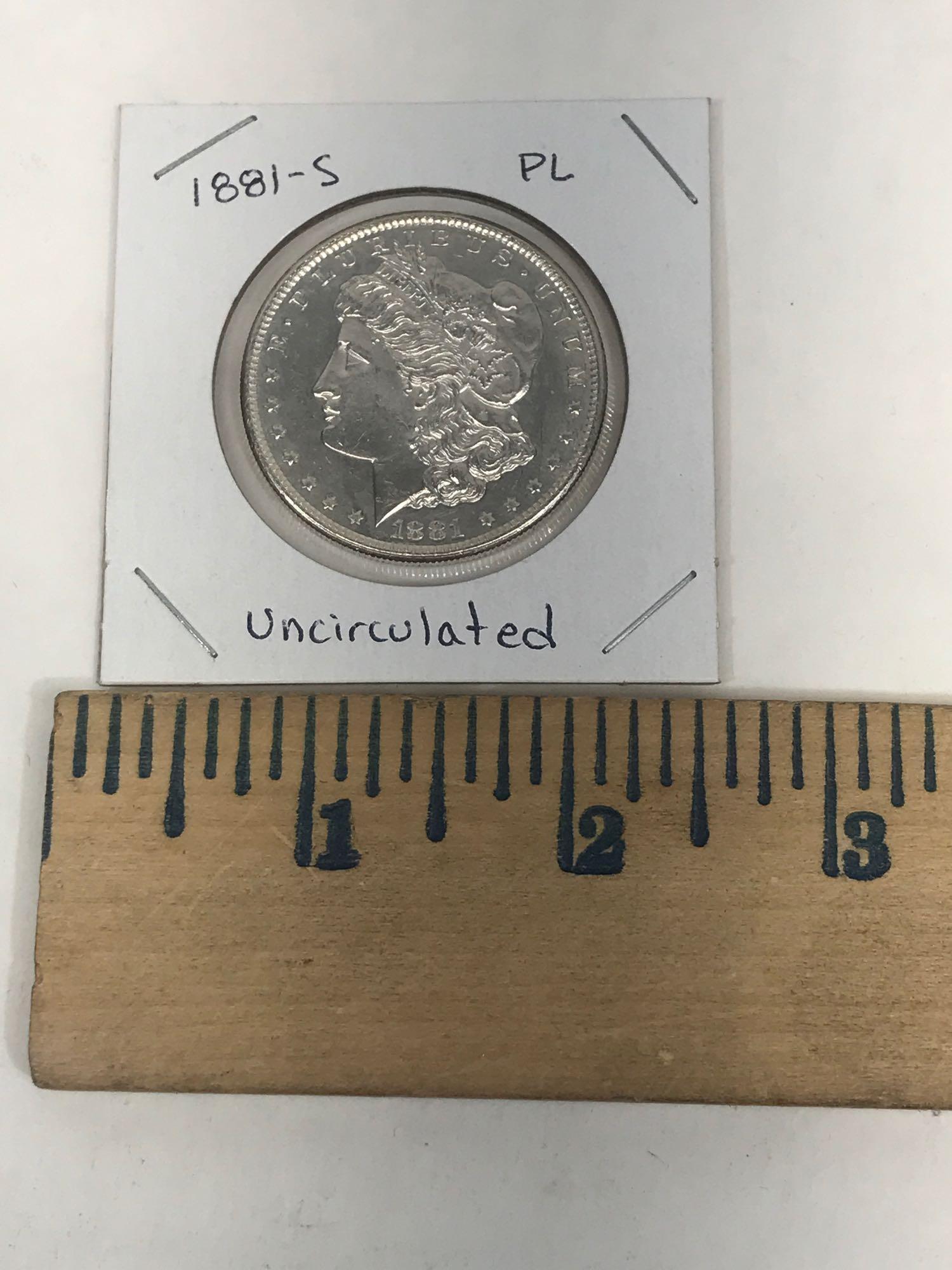 1881-S PL Uncirculated Morgan Silver Dollar