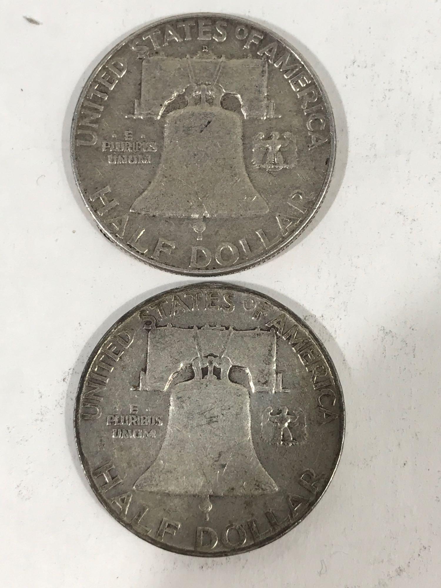 1951 1960 1961 1962 Ben Franklin Half Dollar 4 Units