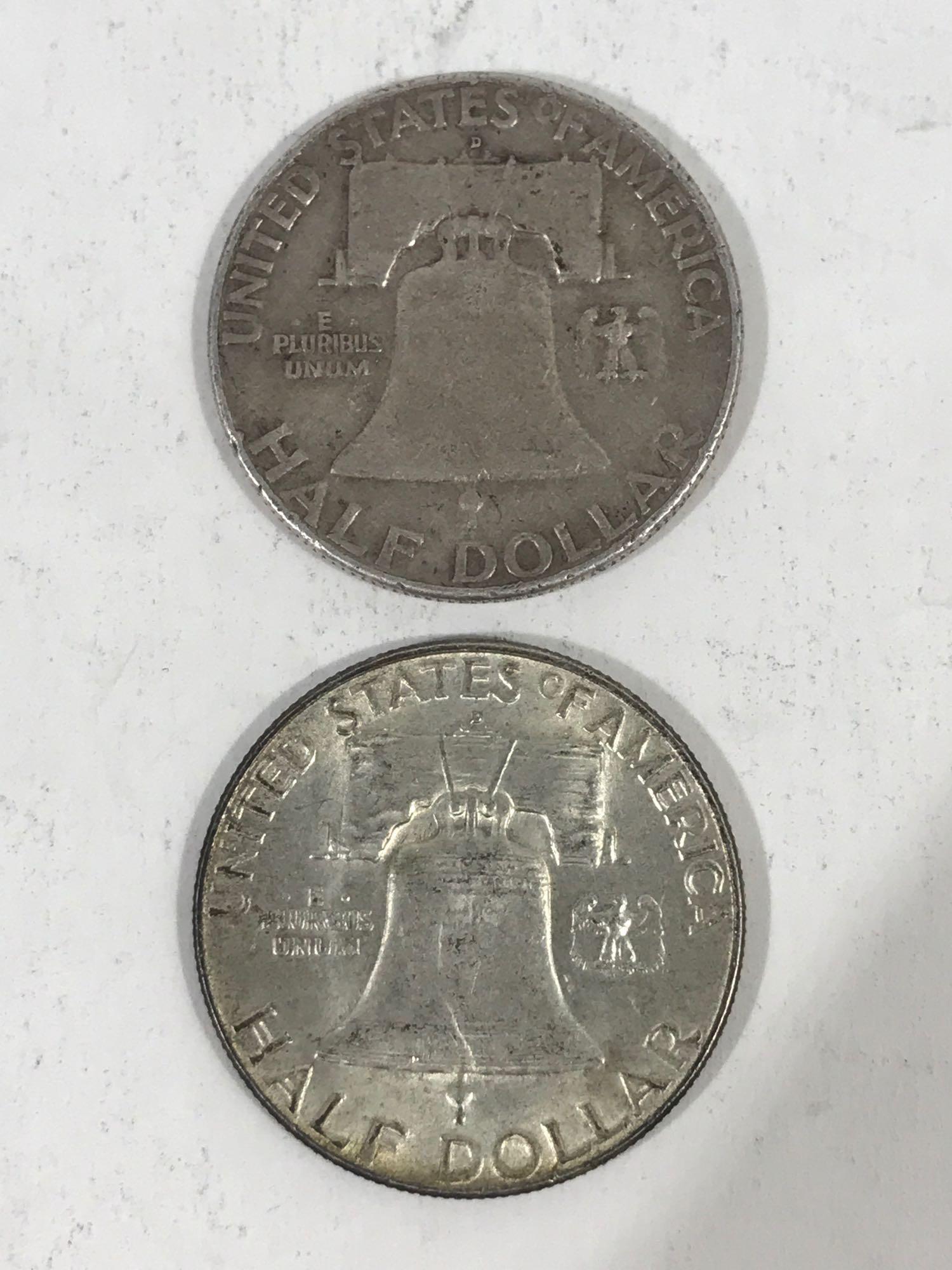 1951 1960 1961 1962 Ben Franklin Half Dollar 4 Units