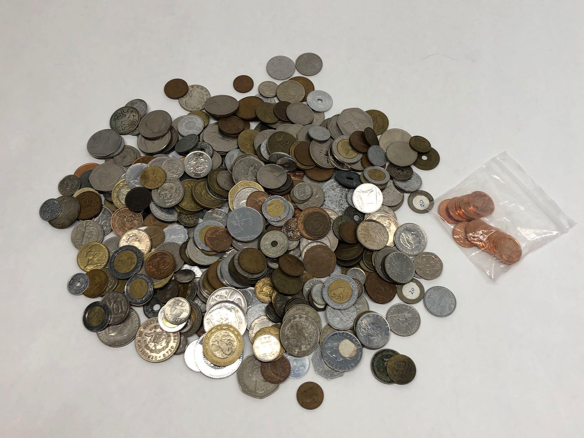 Large Bag of Mixed Foreign Coins