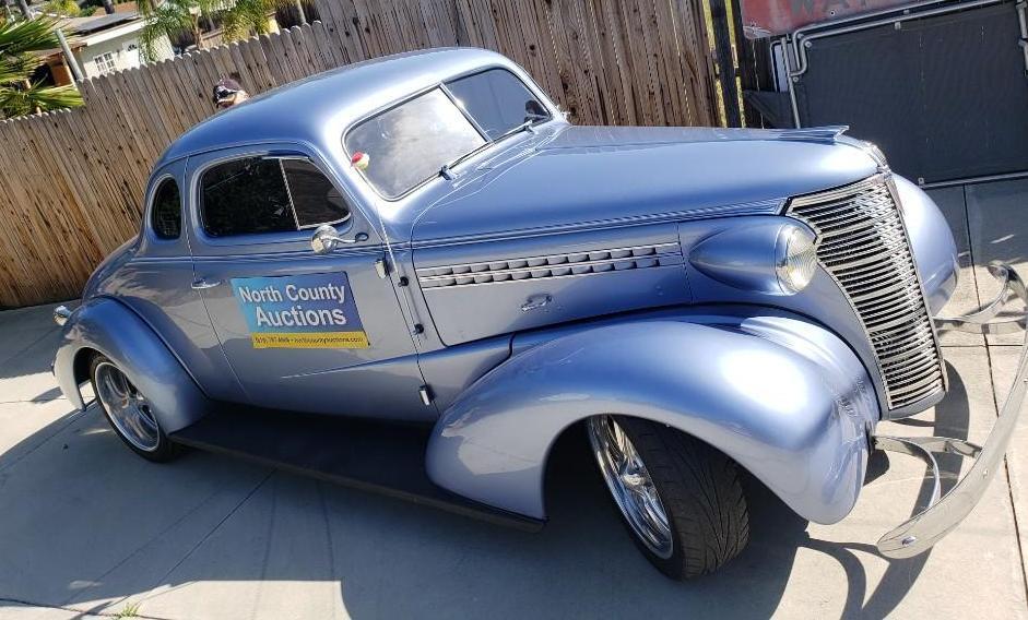 Restored 1938 Master Deluxe 5 Window Chevy Coupe Car Show Winner