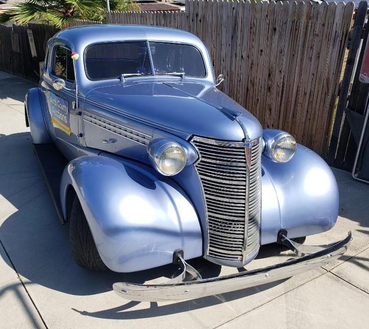 Restored 1938 Master Deluxe 5 Window Chevy Coupe Car Show Winner