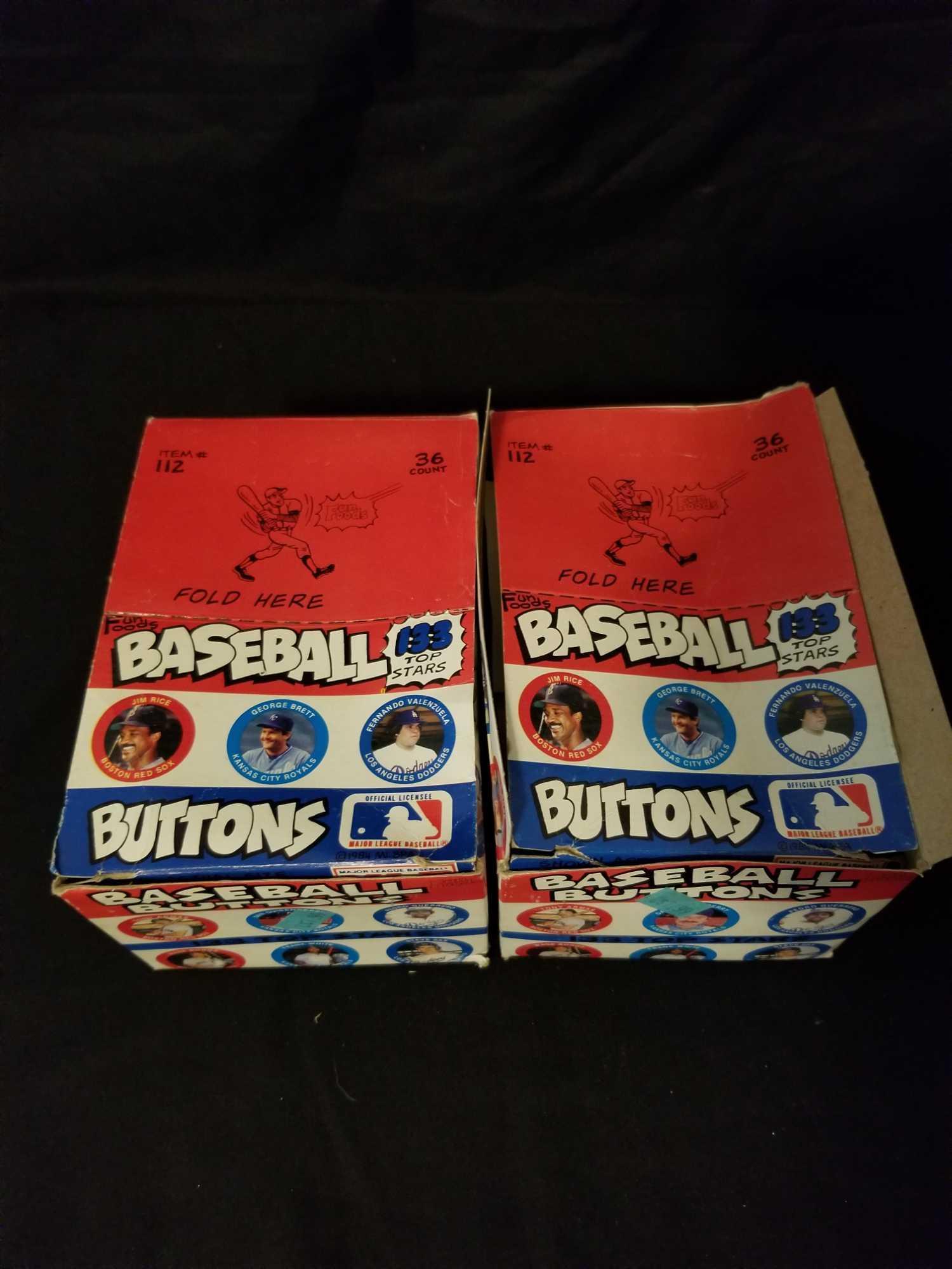 1984 Baseball Buttons 2 Units