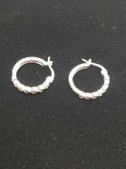 Twisted Single Diamond Earrings