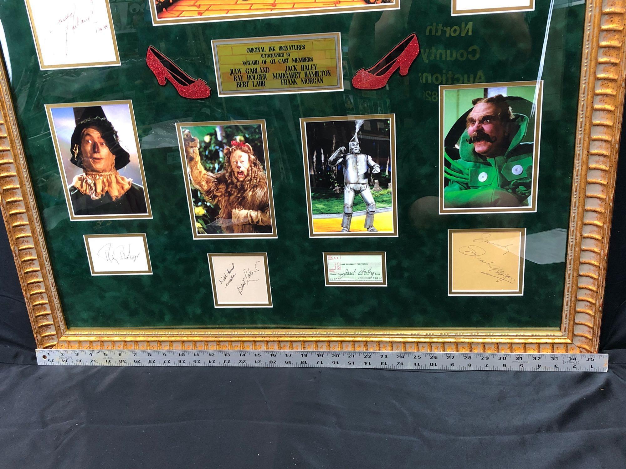 Wizard of Oz Framed Collage w/ Actor Signatures & CoA