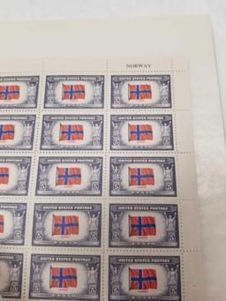 1943-44 Overrun Countries Stamp Sheets 13 Units