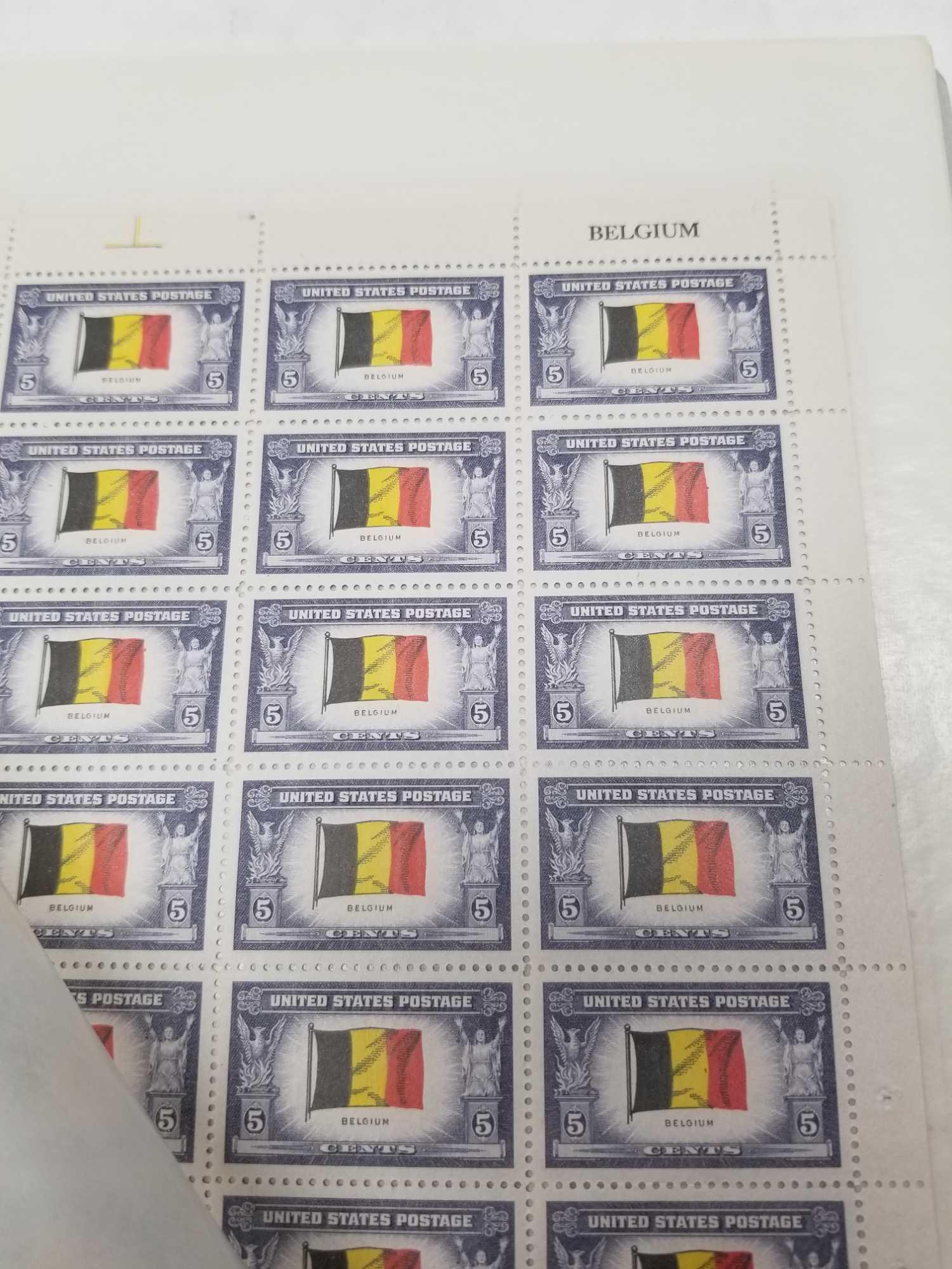 1943-44 Overrun Countries Stamp Sheets 13 Units