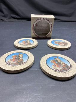 Thirsty stone natural sandstone coasters