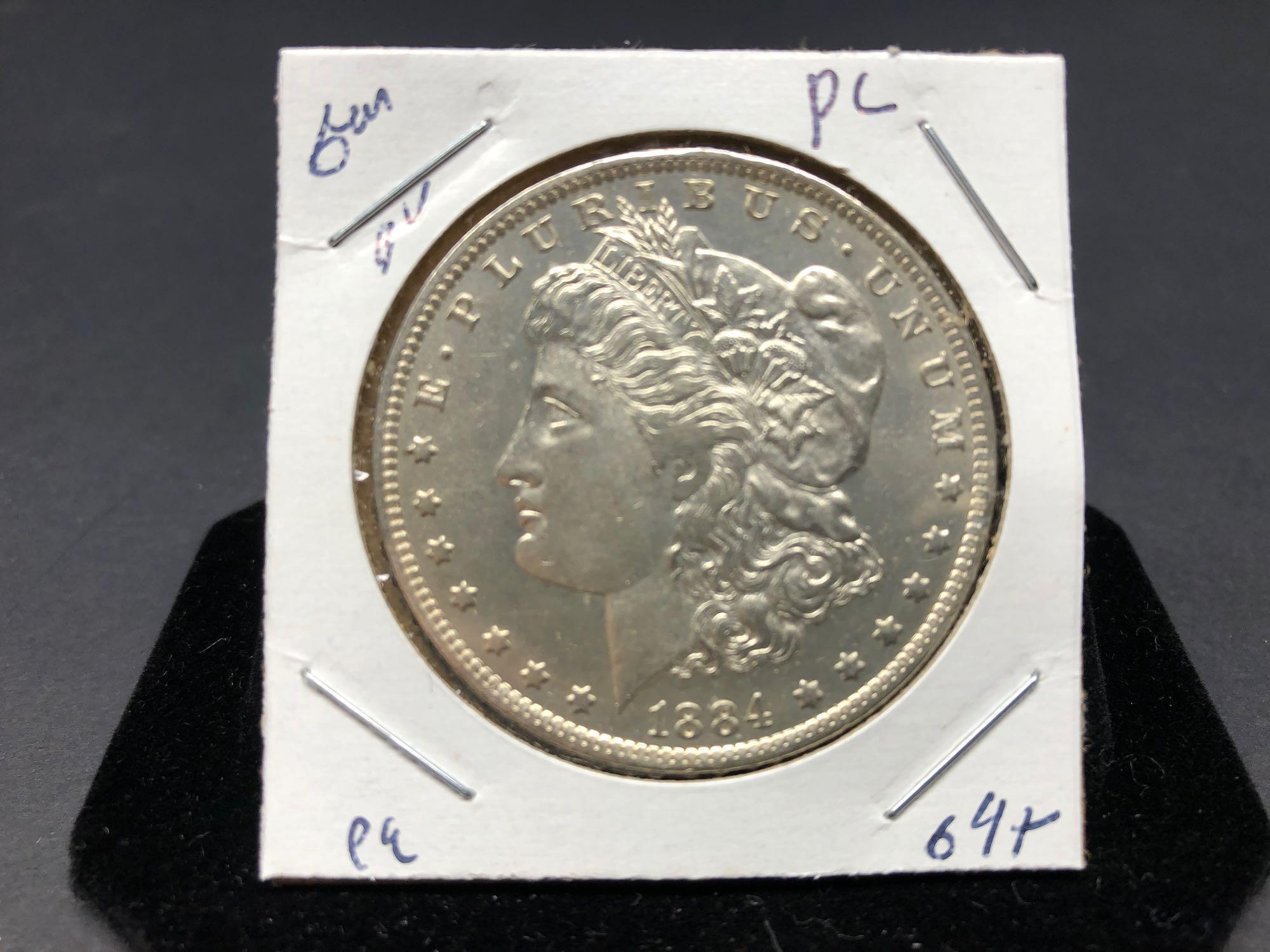 1884 O Morgan Silver Dollar