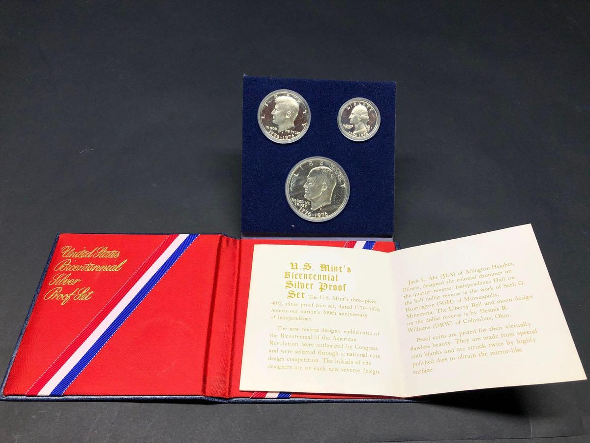 1776-1976 Bicentennial 3 Silver Coin Set