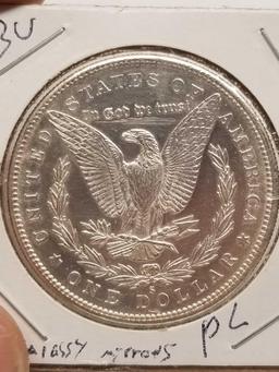 1880-S Morgan Silver Dollar Frosty White UNC PL