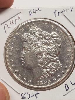 1883-S Morgan Silver Dollar Frosty Luster Rare Date