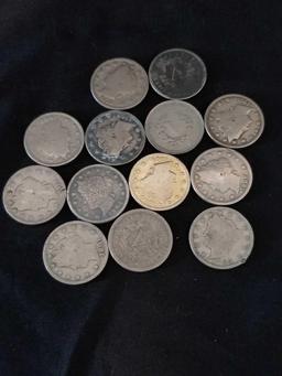 1900-1912 Liberty V Nickels 13 Units