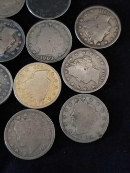 1900-1912 Liberty V Nickels 13 Units