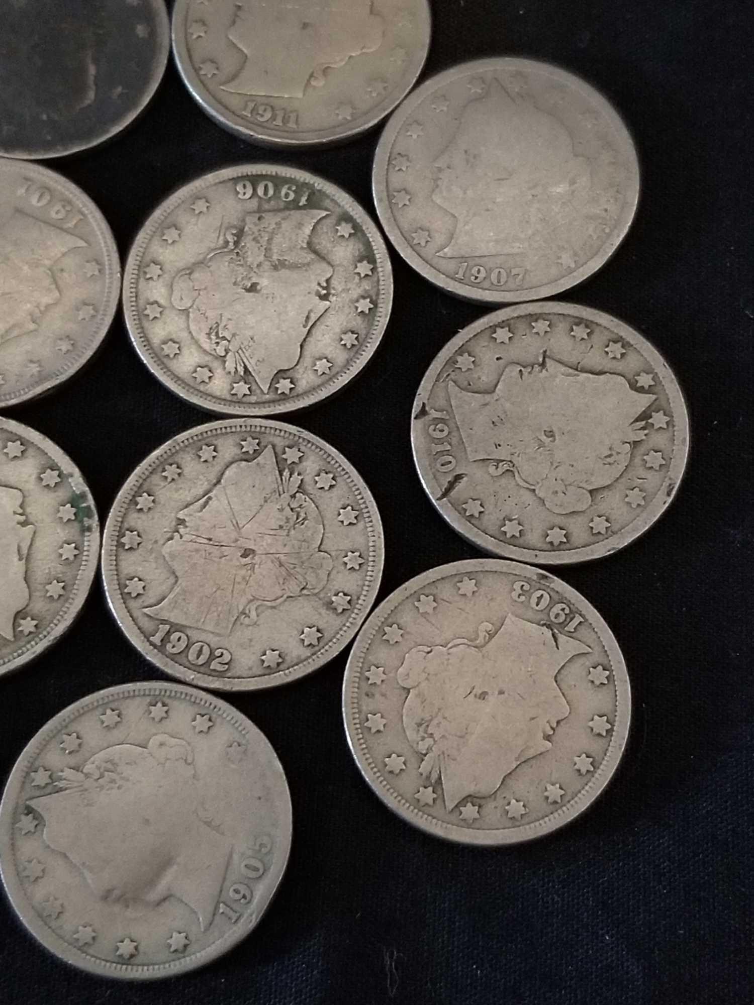 1900-1912 Liberty V Nickels 13 Units