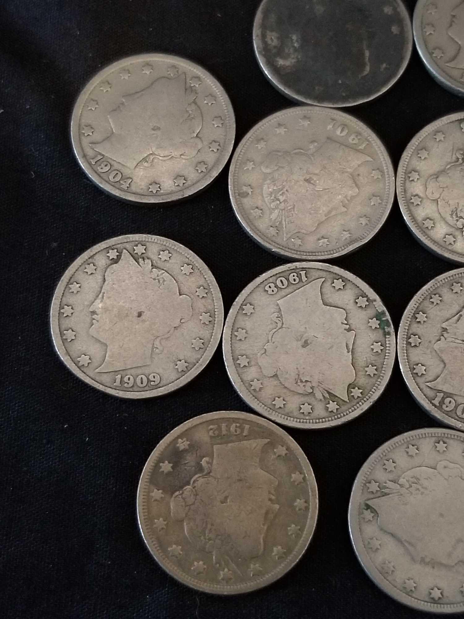 1900-1912 Liberty V Nickels 13 Units