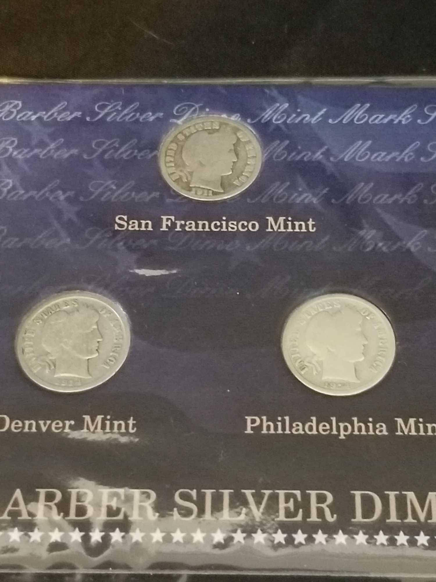 Barber Silver Dime Westward Nickel Sets