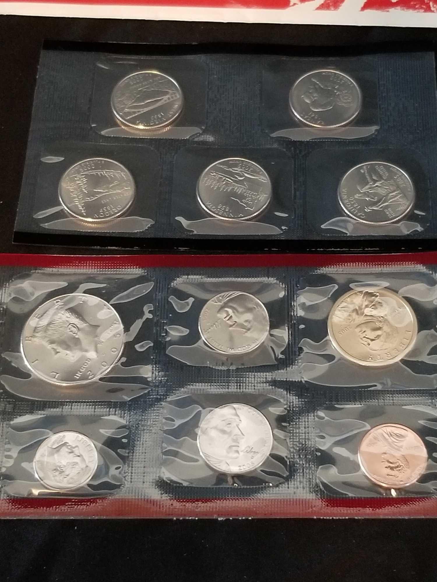 2000 Proof Set 2005 D and P Coin Set 3 Units