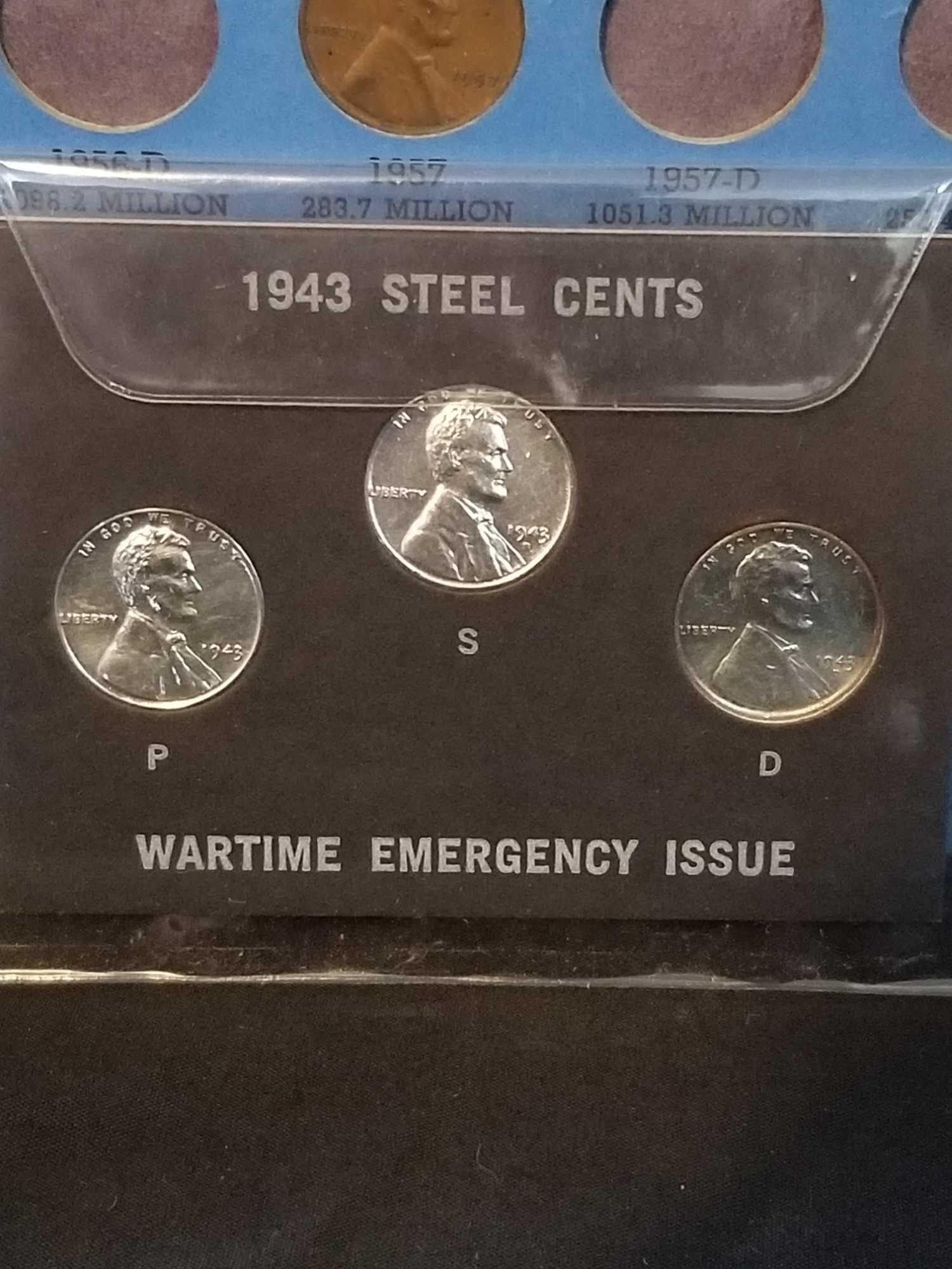 Lincoln Cents Book 42 Cents Steel Cent Set