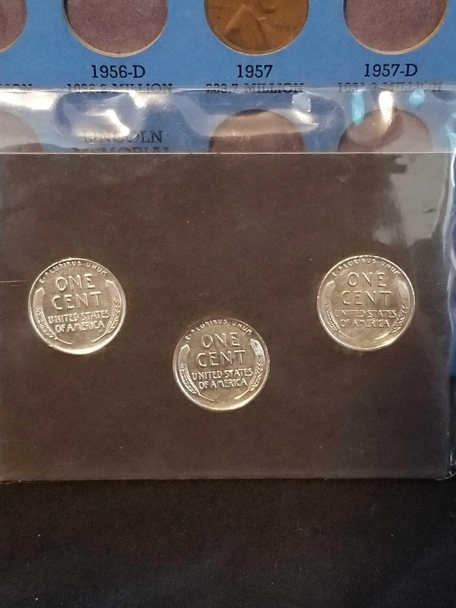 Lincoln Cents Book 42 Cents Steel Cent Set