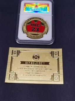 24k Gold Plated Michael Jordan Slabed Coin