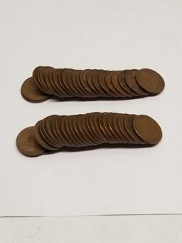 2 Partial Wheat Cent Rolls