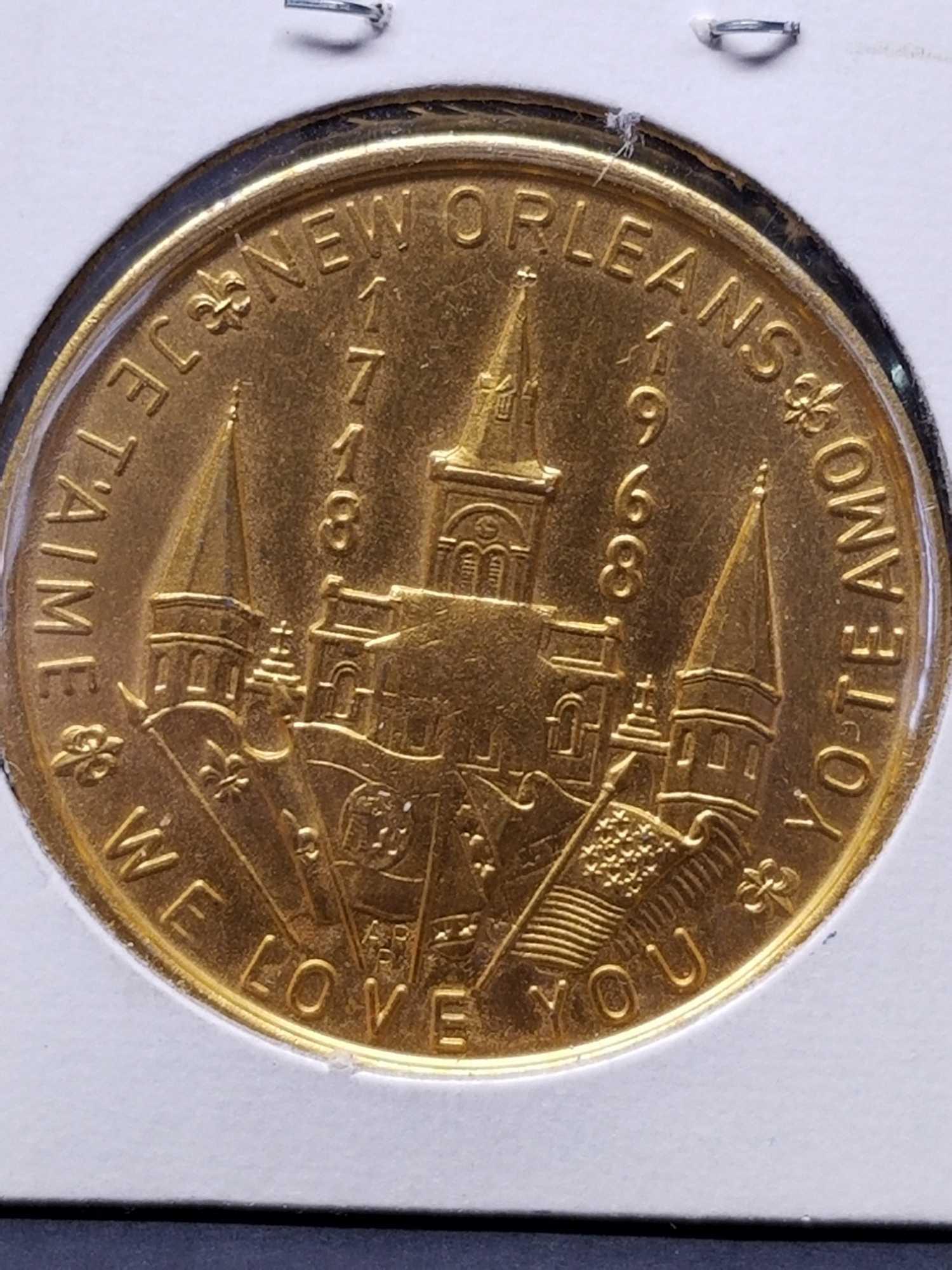 1968 New Orleans Commemorative Mardi Gras Coin