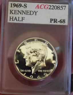 1969 S Kennedy Proof Half 40% Silver