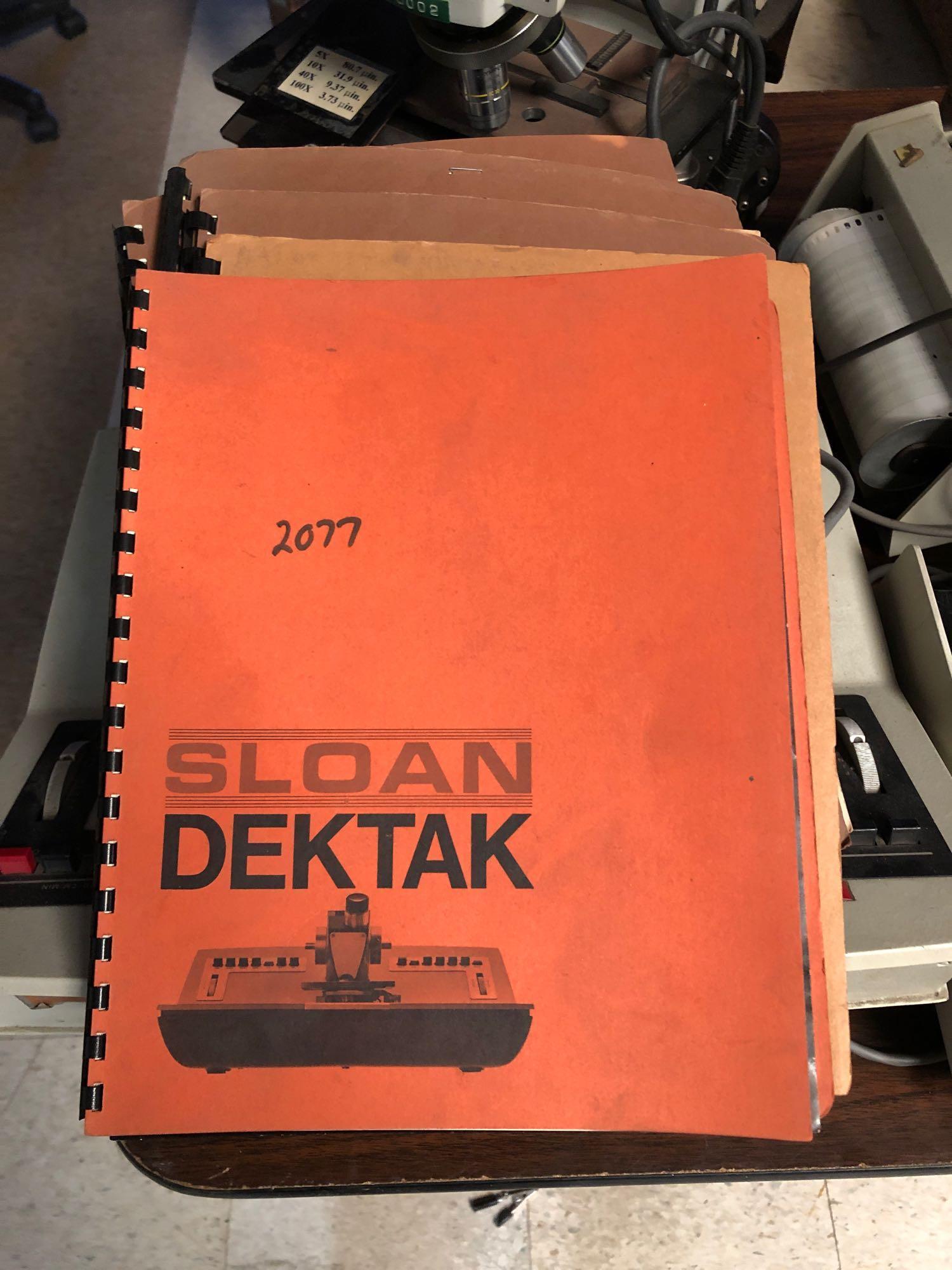 Sloan Dektak FLM with documents 900050