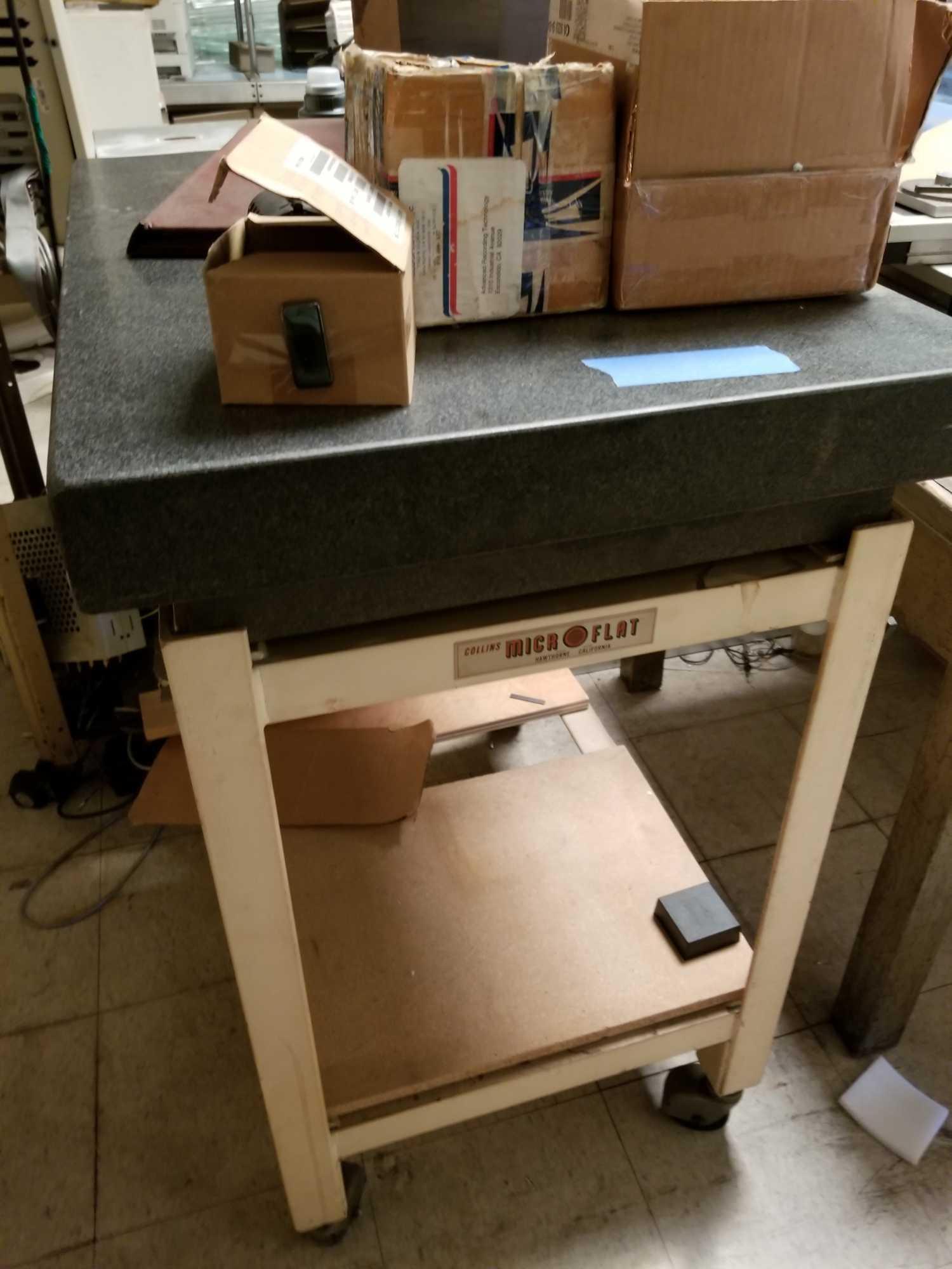 Granite Top Cart on Wheels with Contents