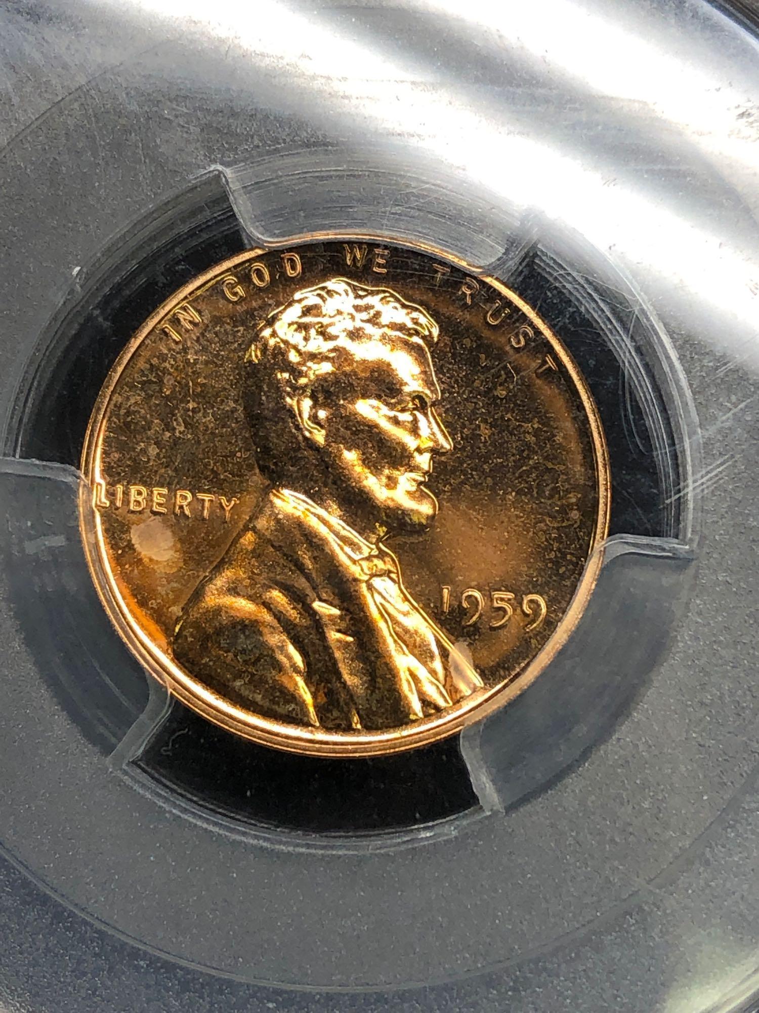 3 Certified PCGS Proof Pennies, 1959, 1960, 1961