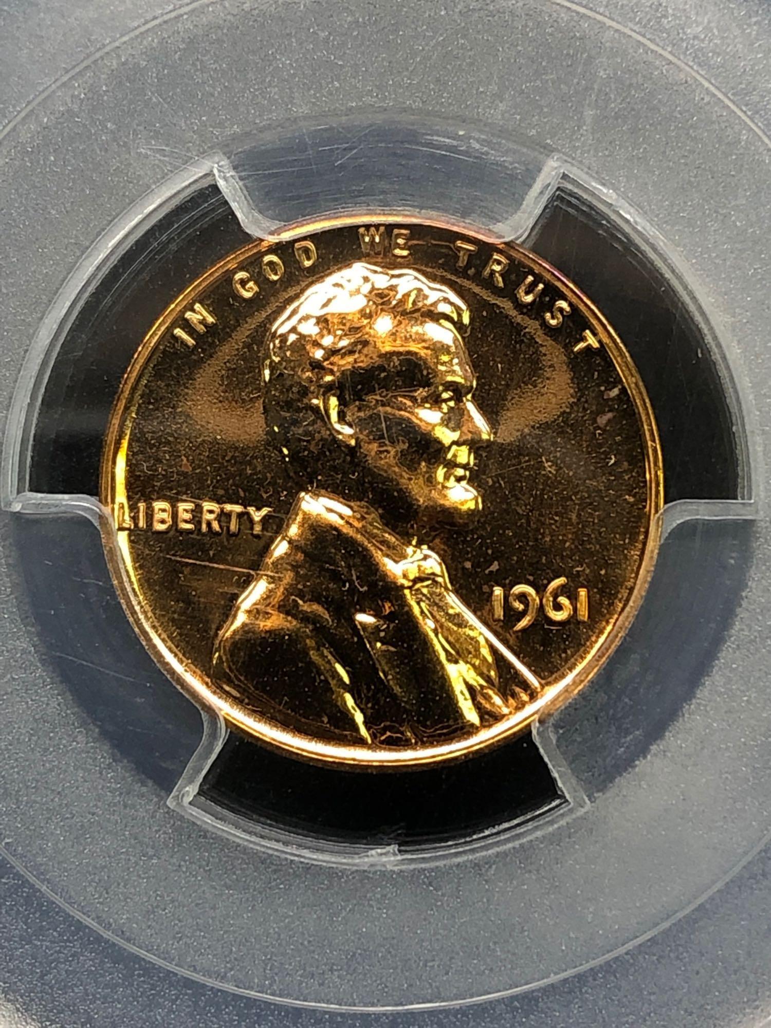 3 Certified PCGS Proof Pennies, 1959, 1960, 1961