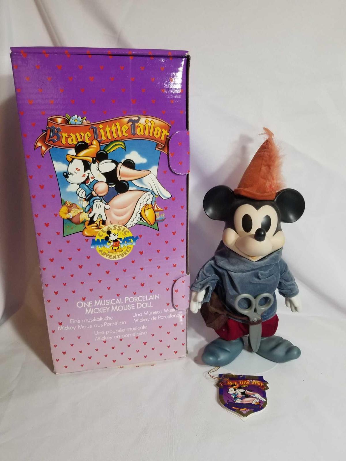 Disney Mickey Musical Porcelain Doll in Box