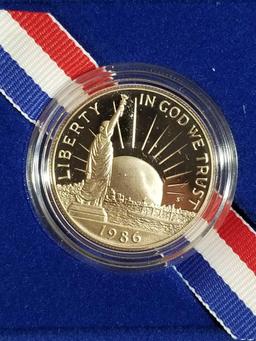 1986 US Liberty Half Dollar Proof Coin 2 Units