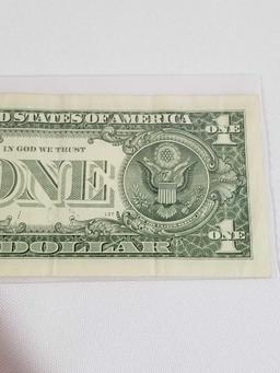 2013 Dollar Bill Fancy Serial Number 12000001