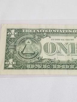 2013 Dollar Bill Fancy Serial Number 12000001