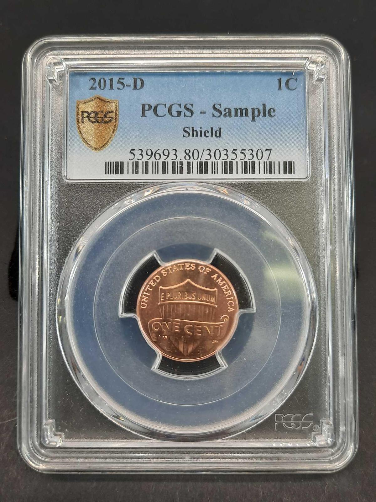 2015-D PCGS Sample Holder Penny Cent Slab Rare