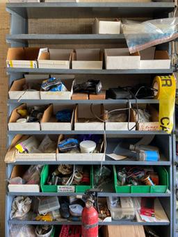 shelves and contents TR5414 soldering wire etc