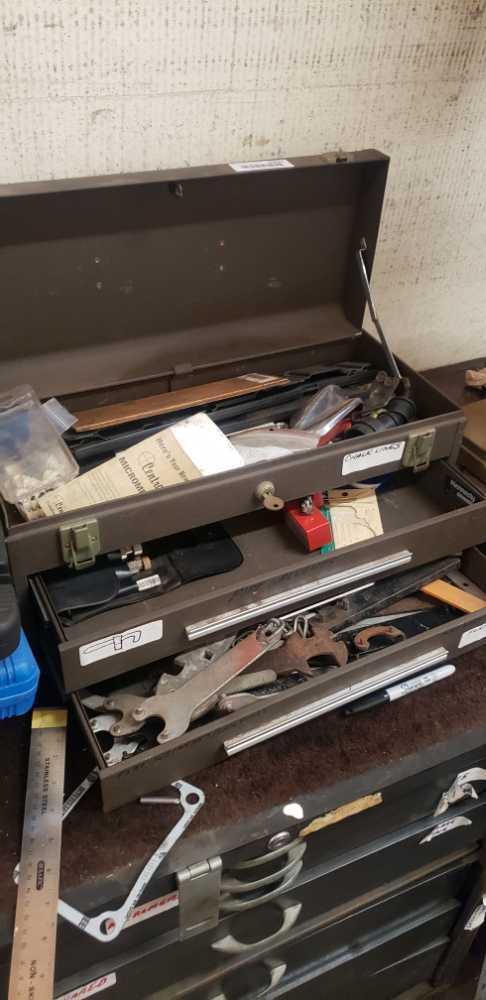 small toolbox and contents 3 drawer 20in long tr5414