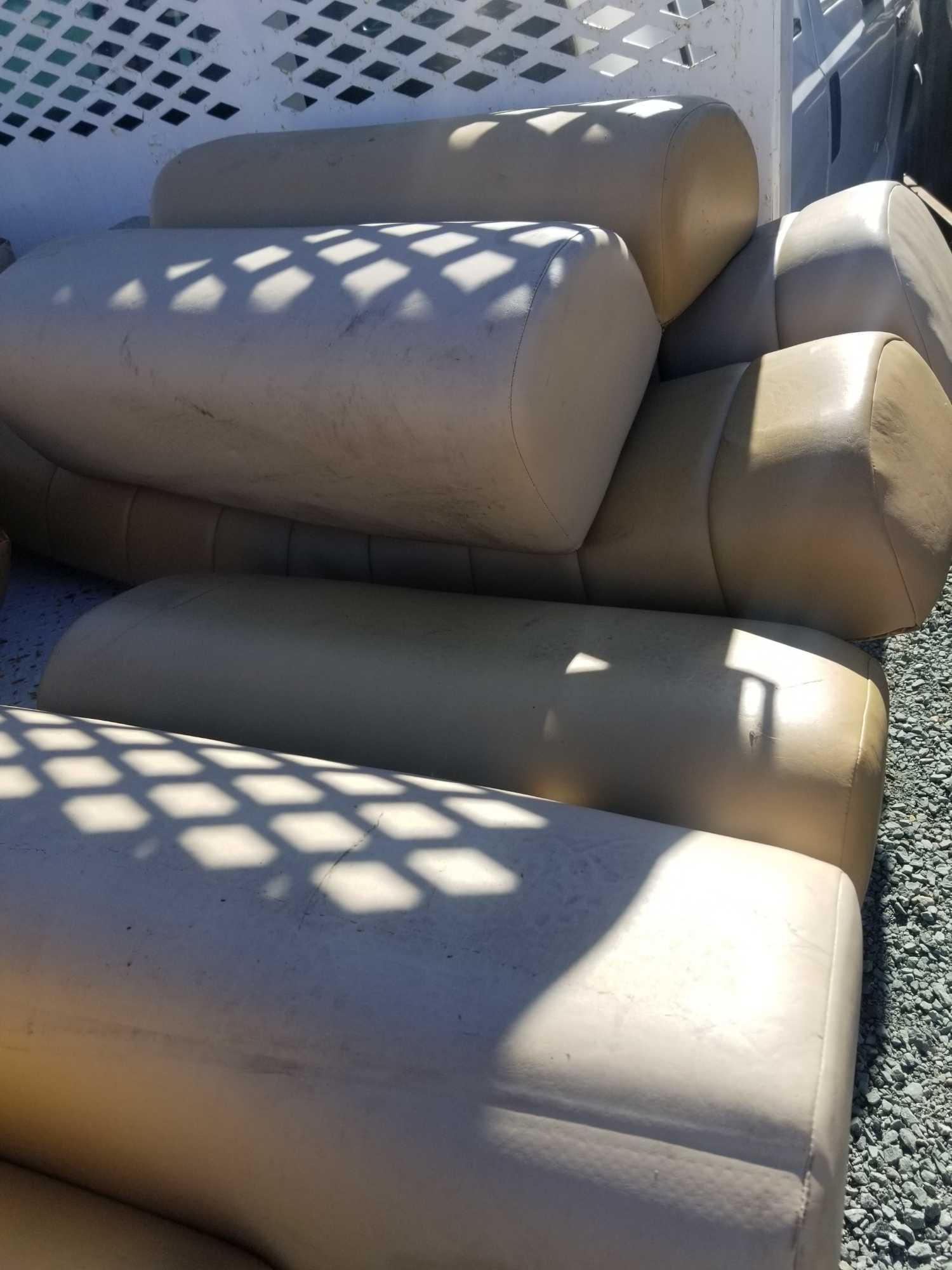 Tan Boat Cushions Reptile Skin Feel