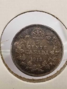 1892 Canada Large Cent AU+ Silver 1913 Canada Dime 2 Units