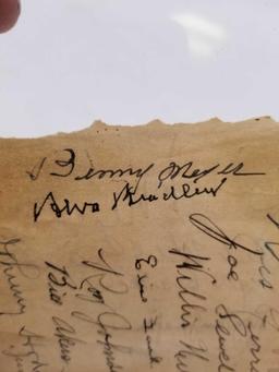 1930 Letter Signed Joe Sewell 19 Signatures